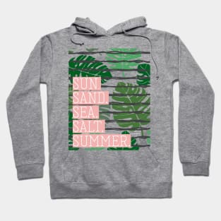 Sun Sand Sea Salt Summer Palm Print Hoodie